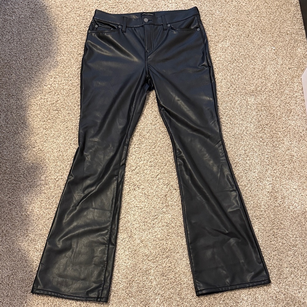 Women's Black Faux Leather Pants